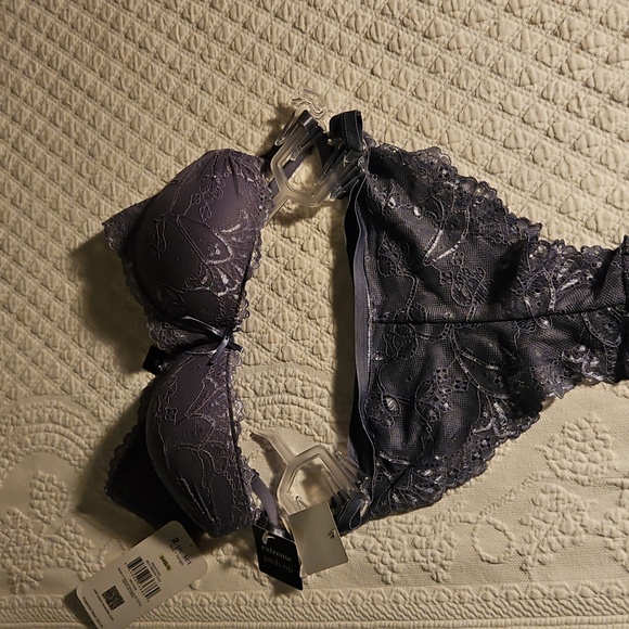 Rene Rofe Purple Lace Bra Intimates Sleepwear - Picture 4 of 6
